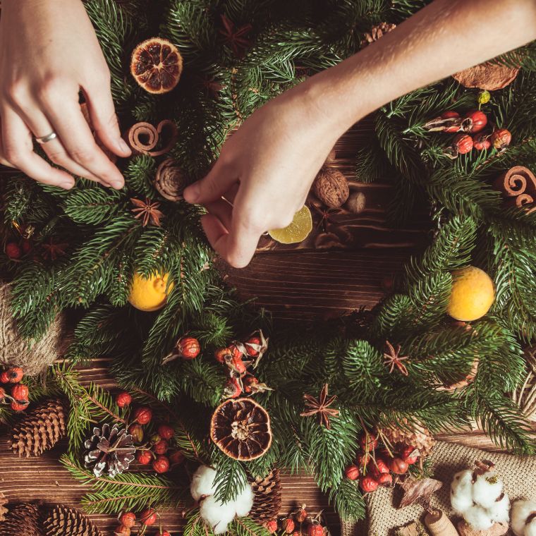 Christmas Wreath Making at Danesfield